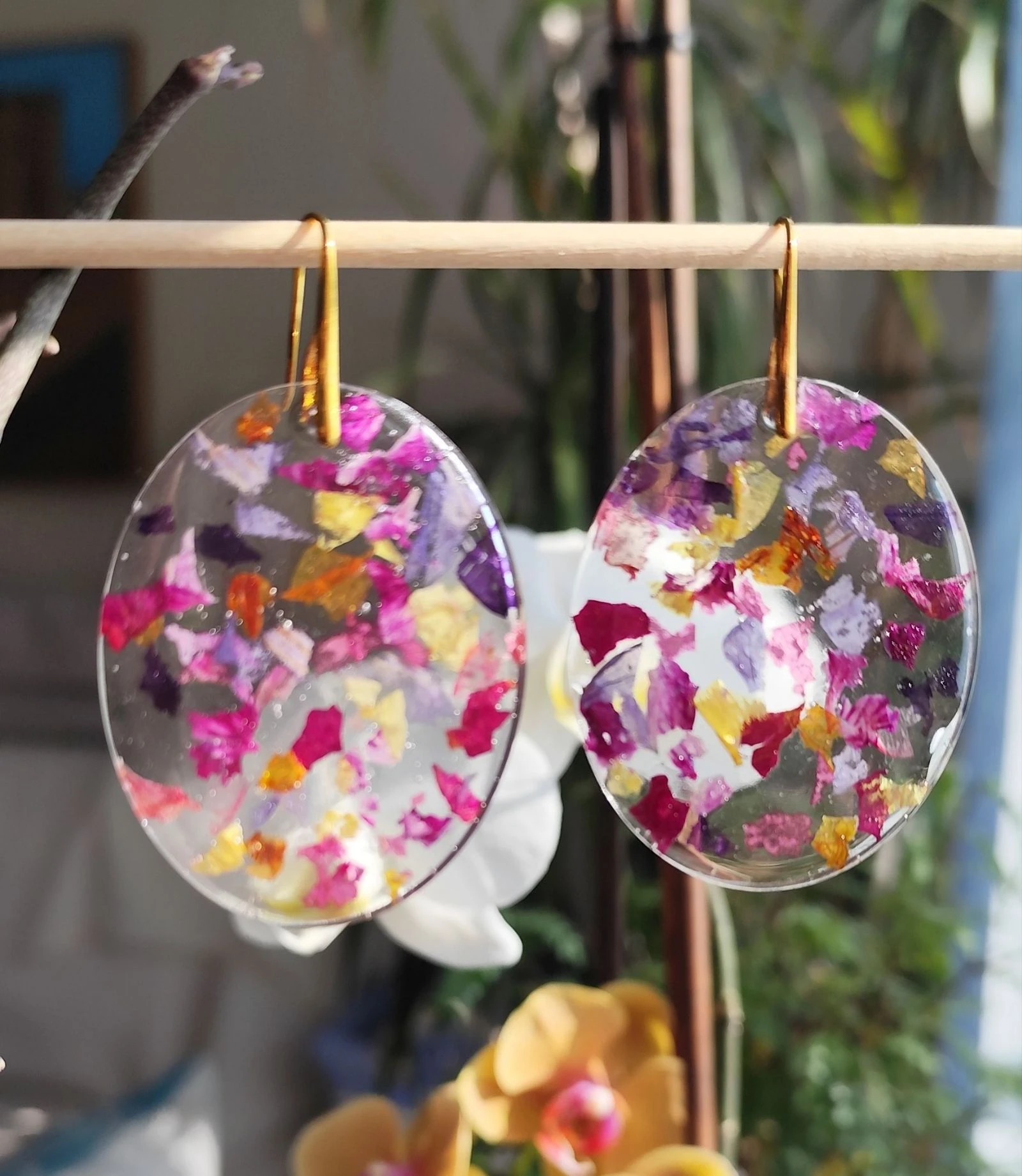 Pendientes #Pétalos de flores #XXL – photo 7